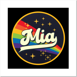 Mia // Rainbow In Space Vintage Style Posters and Art